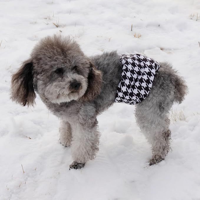 CuteBone Dog Diapers Male 4 Pack Puppy Wraps Reusable Doggie Belly Bands for Male Dogs Small Medium Large