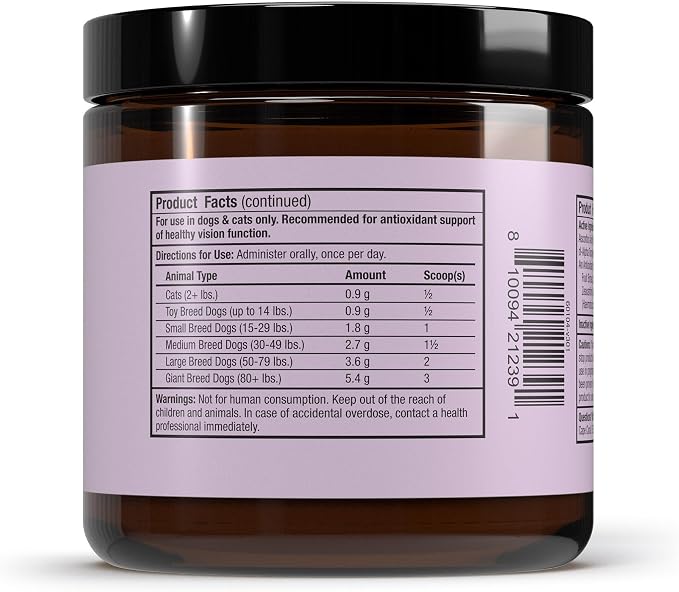 Dr. Mercola, Eye Support, For Cats and Dogs, 6.34 oz (180 g), non GMO, Gluten Free