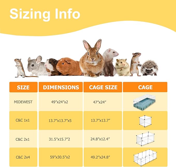 Guinea Pig Cage Liners, 59x31in 2 Pack Washable Guinea Pig Bedding, Waterproof Reusable & Anti Slip, Super Absorbent Guinea Pig Pee Pad for Small Animal, Rabbit, Bunny, Fit for C&C Cage, Pink