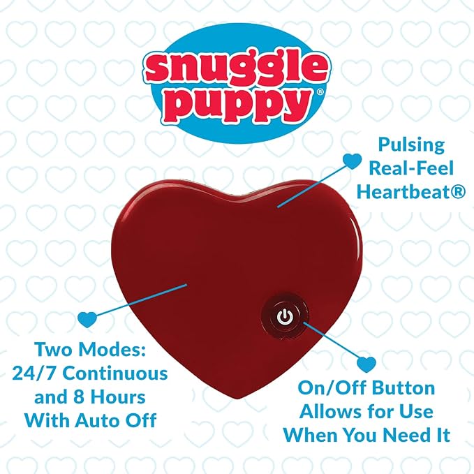 Snuggle Puppy Replacement Motion-Activated SmartBeat Heart for Stuffed Animals and Anti-Anxiety Toys for Dogs