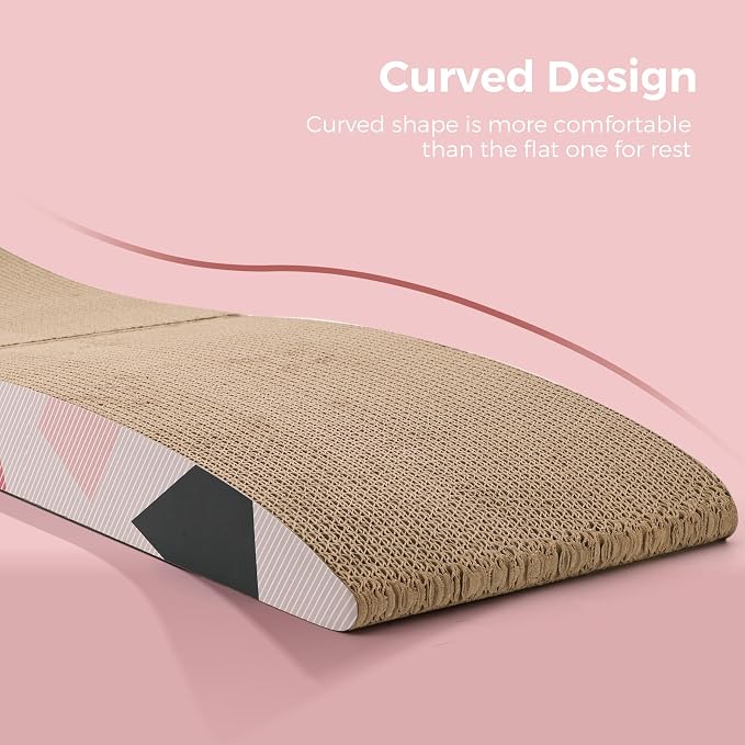 ComSaf Cat Scratcher Carboard for Indoor Cats, Cat Scratcher Lounge to Protect Furniture，Wide Cat Scratching Pad Modern Corrugate Cardboard