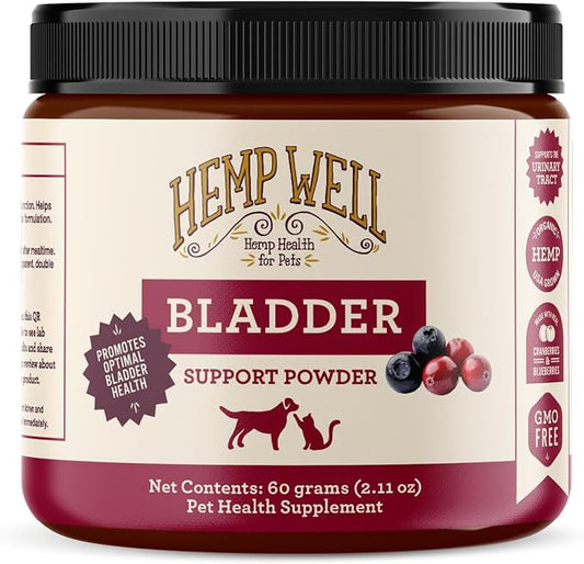 Hemp Well Bladder Support Powder - Urinary Health Support for Dogs & Cats