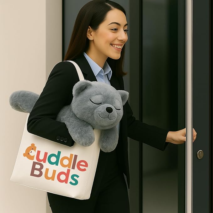 Cuddle Buds 5lbs Weighted Cat Stuffed Animal for Sensory Needs, 20'' Cat Plush Large, Weighted Stuffed Animals for Adults and Kids, Cute Soft Plush Toy Gift for Kids and Adults, Big Giant Plushies