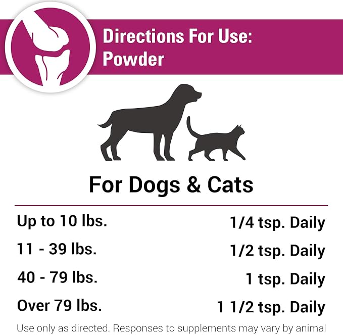 Vet Classics ArthriEase-Gold Hip & Joint Support for Dogs, Cats– Pet Health Supplement Powder – Alleviates Aches, Discomfort – For Flexibility, Healthy Joint Function – Antioxidants – 1 Lb.