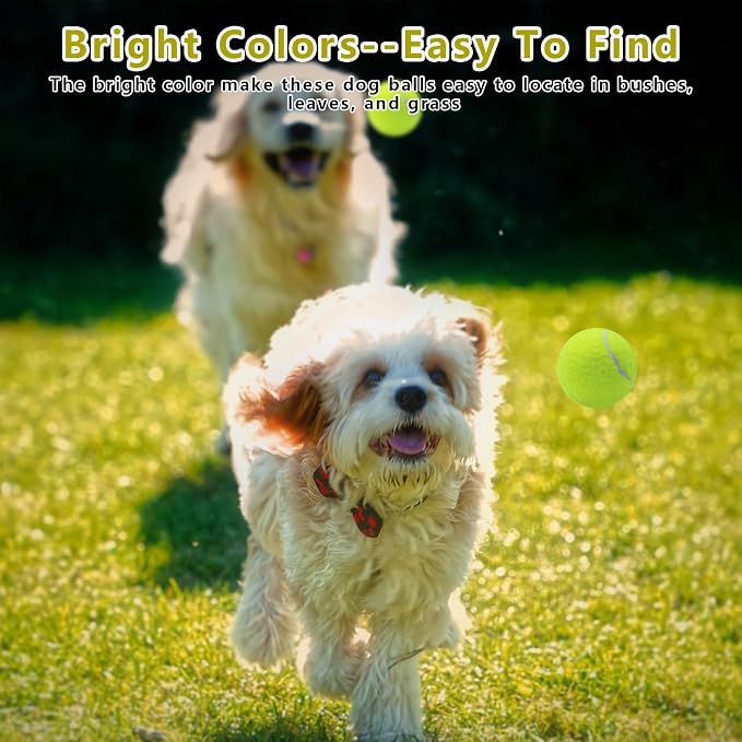 Magicorange 12 Pack Small Tennis Balls, 2 inch Tennis Balls for Dogs,Colorful Easy Catching Pet Playing Ball(Yellow, 12 Pack)