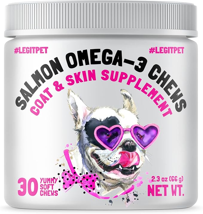Omega 3 Alaskan Salmon Oil Treats for Dogs 30 Fish Oil Chews and Cranberry UTI Chews for Dogs Bladder Support + D-Mannose Supports Kidney Urinary Tract 120 Chews