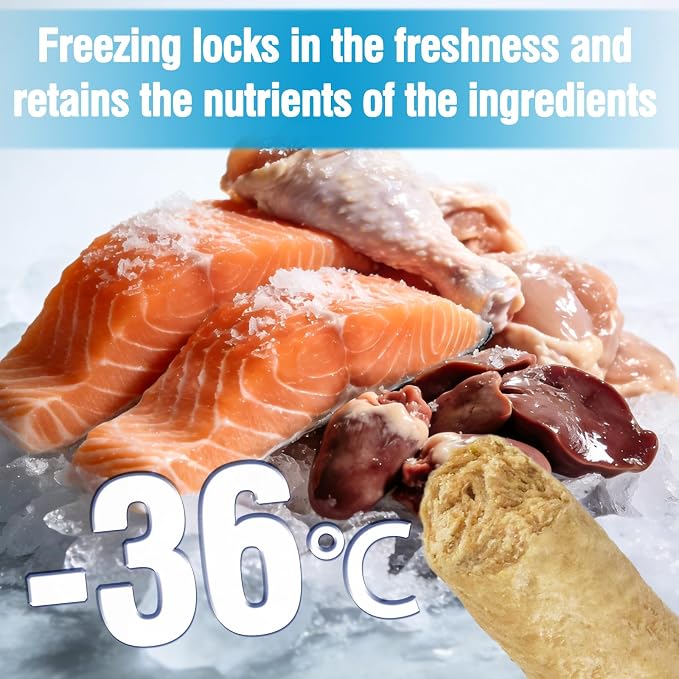 3.52oz Freezed Dried Cat Teething Sticks, Cat Chew Stick for Dental Care, Salmon Chicken Flavour Cats Treats, Feline Freshens Breath Snacks