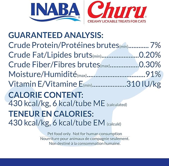 INABA Churu Cat Treats, Grain-Free, Creamy Purée Cat Treat/Topper, Chicken Variety