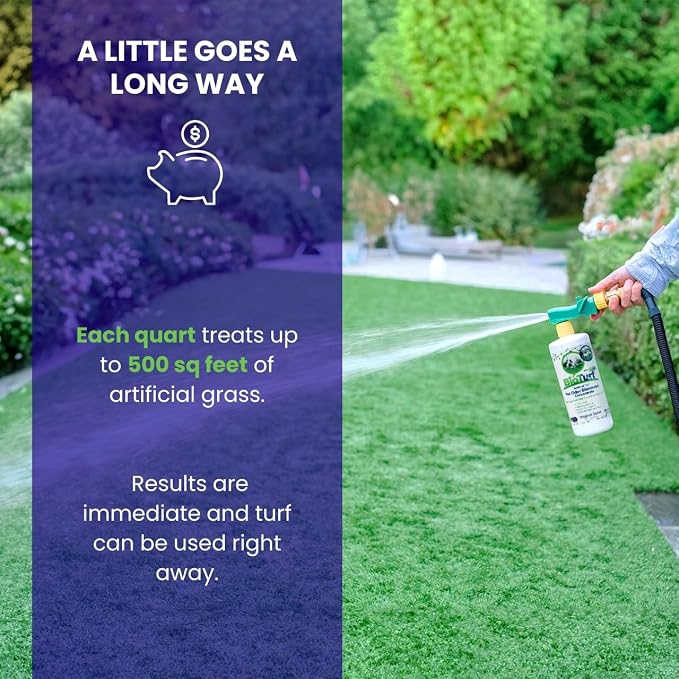 BioTurf BioS+ Turf Cleaner for Pet Urine Outdoor – Artificial Turf Cleaner Deodorizer Concentrate – Fake Grass & Yard Deodorizer for Dog Urine & Feces – Enzyme Kennel Odor Eliminator 1 Gallon