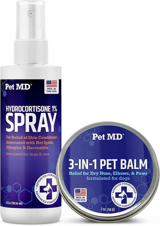 Pet MD Hydrocortisone Spray & 3-in-1 Pet Balm