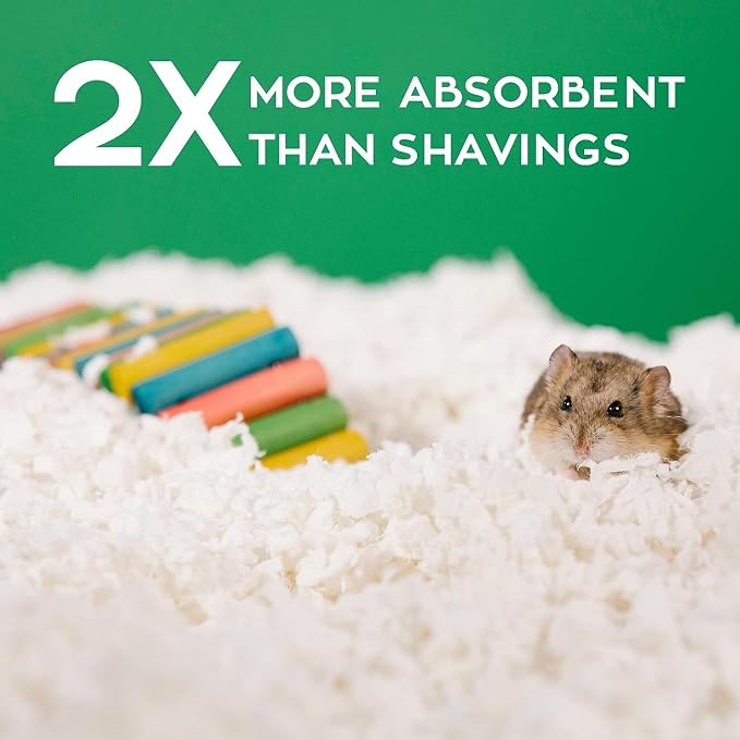 Carefresh 99% Dust-Free White Natural Paper Small Pet Bedding, Hamster Bedding, with Superior 10 Day Odor Control & Absorption, for Guinea Pigs, Hamsters, Rabbits, & Rats, 50 L