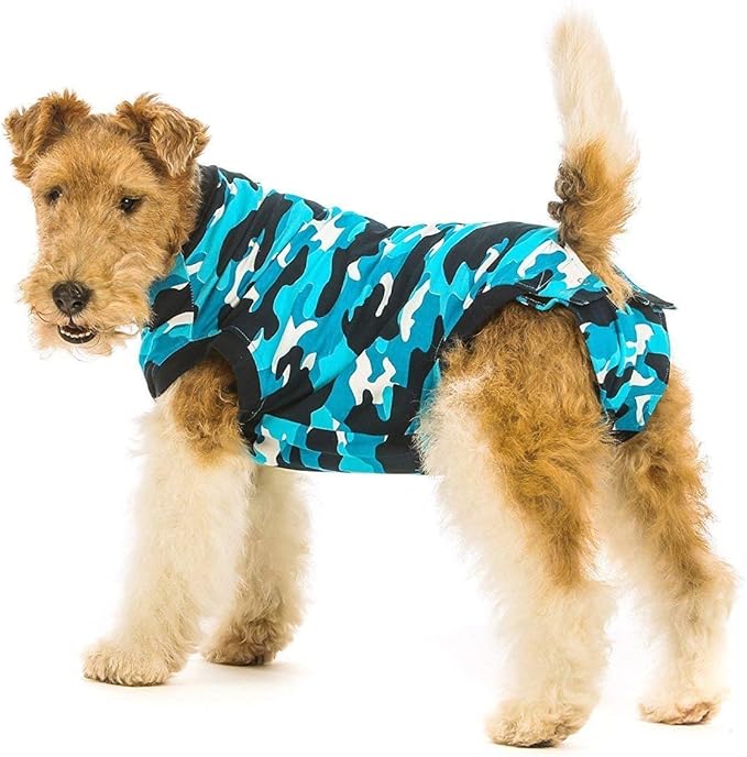 Suitical Recovery Suit Dog, Medium Plus, Blue Camouflage