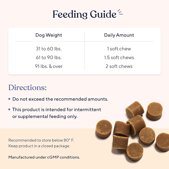 Pawfy Dog Allergy Chews for Large Breed with Itchy Skin & Paw Licking | Allergy & Immune Support for Dogs with Probiotics, Salmon Oil, Turmeric & Vitamin B12 | 30 Turkey Flavoured Chews