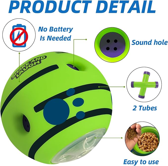 Interactive Puzzle Dog Treat Ball, L, 3.94 in (10 cm) | Treat Dispensing, Enrichment Toy