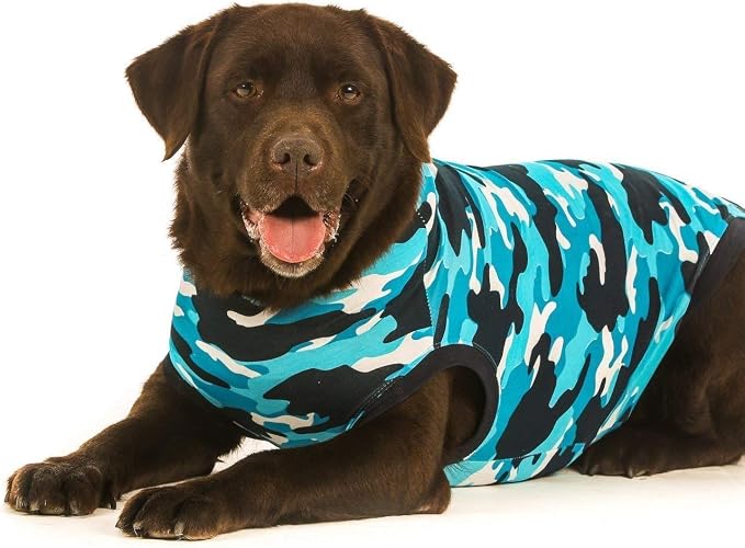 Suitical Recovery Suit Dog, Medium Plus, Blue Camouflage