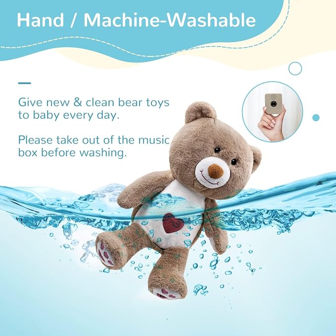 DEARBABY Baby Sleep Soother,Newborn Essentials Stuff Toys 0-6 Months, Christmas Girl Gifts Sound Machine for Nursery with Realistic Breathing Motion Baby Registry Search