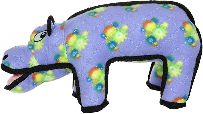 TUFFY® - 2 Pack Original : Hippo Dog Toy : Ultra Durable Plush Dog Toy with Multiple Layers & Reinforced Seams, Washable and Floats, Original Construction