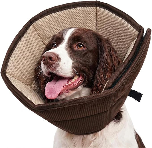 Dog Cone for Large Dogs After Surgery, Soft Dog Cone Collar for Dogs to Stop Licking, Adjustable Comfy E-Collar Alternative Lightweight Post-Surgery Recovery Elizabethan Collar for Pet