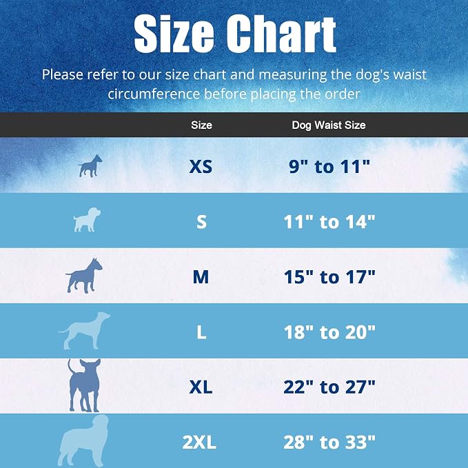 Female Dogs Diapers Belly Bands, Washable Reusable Female Doggy Wraps Panties for Doggie Puppy Pooping Potty Training Heat Incontinence Marking Pañal para Perro Medium