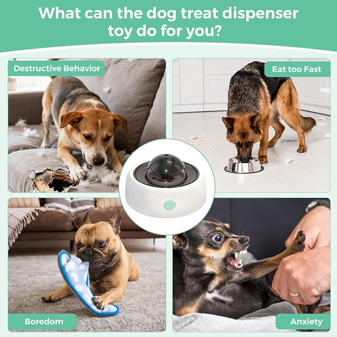 Interactive Dog Puzzle Toy, Slow Feeder for Large/Medium Dogs | IQ Training, Treat Dispensing, Brain Stimulation Enrichment, Dishwasher Safe, Anti-Slip
