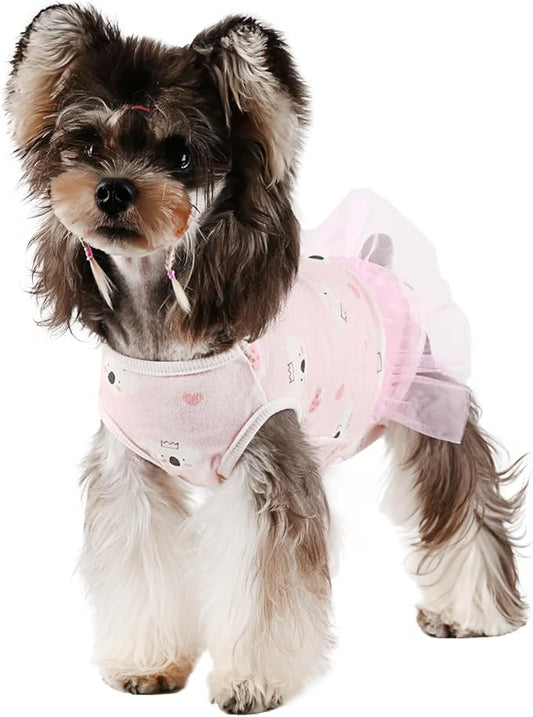 Etdane Dog Diapers Sanitary Panties Physiological Period Onesies for Male and Female Dogs Pink Koala/S