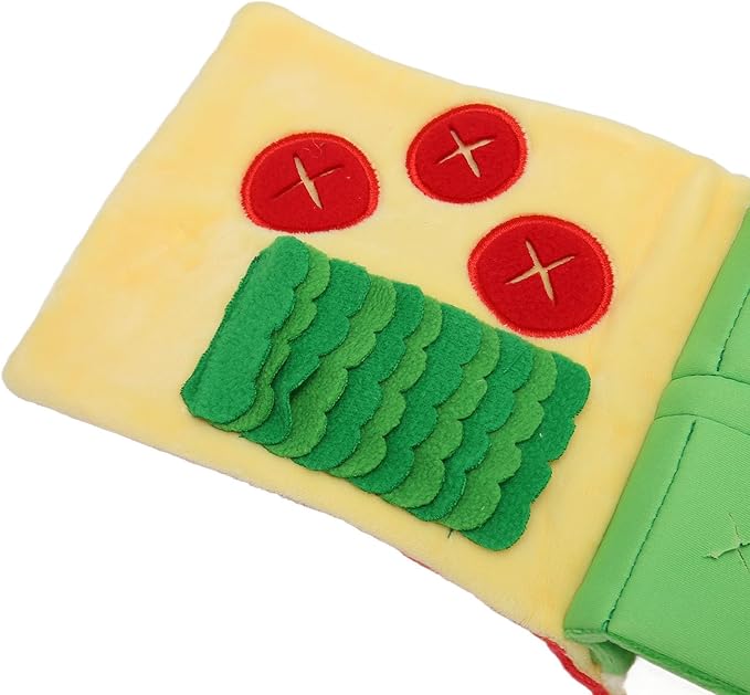 Snuffle Mat for Dogs, Dog Sniffing Book Sniff Mat Slow Feeding Brain Stimulating Interactive Cute Dog Digging Toys Puppy Puzzle Toys for Pet Supplies