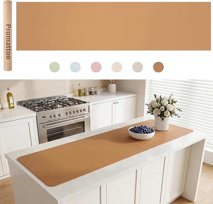 Extra Large Silicone Mat for Countertop & Table with Gift Tube Packaging, Thickened Non-Slip Heat Resistant Table Protector, Cuttable Waterproof Kitchen Prep & Kids Craft Mat