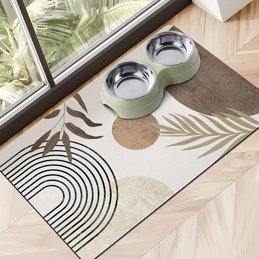 Dog Food Mats for Floors, Absorbent Dog Bowl Mat for Food and Water Dispenser, Quick Dry Cat Food Mat Pet Supplies