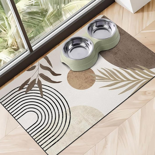 Dog Food Mats for Floors, Absorbent Dog Bowl Mat for Food and Water Dispenser, Quick Dry Cat Food Mat Pet Supplies