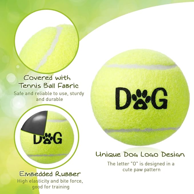 Yunsailing 40 Pack Tennis Balls Dog Toys Bulk 2.5 Inch with Carry Bags, Easy Catching Interactive Fetch for Pet Puppy Small Medium Large Dogs Training Exercise and Practice