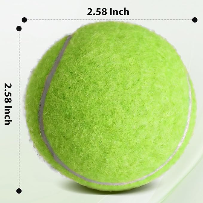 FURWEY Tennis Balls, 12/24/36/80 Pack Bulk Tennis Balls Pressureless Tennis Ball, Come with Mesh Bag for Easy Transport,Pet Dog Playing Balls, Good for Beginner Training Ball