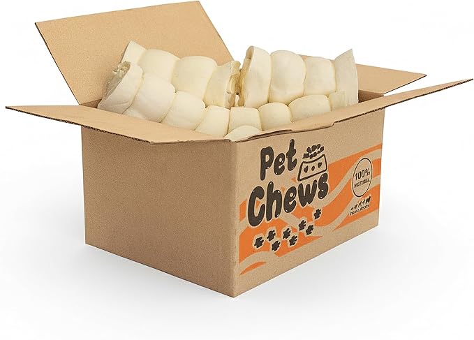 Beef Cheek Rolls (12-Pack) 5-6" Mega Thick | Long Lasting Dog Chews, Odor Free & Fully Digestible | 100% Natural Beef Retriever Rolls for Medium & Large Dogs