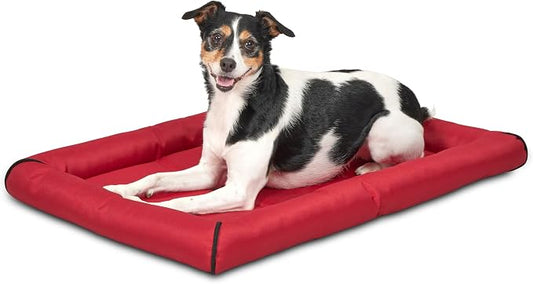 MidWest Homes for Pets Ultra-Rugged MAXX Dog Bed, Water Repellant, Easy Wipe Clean, Super Durable, Fits 30-inch Dog Crates, Slip Resistant Bottom, Red, 30L x 21W x 3H inches