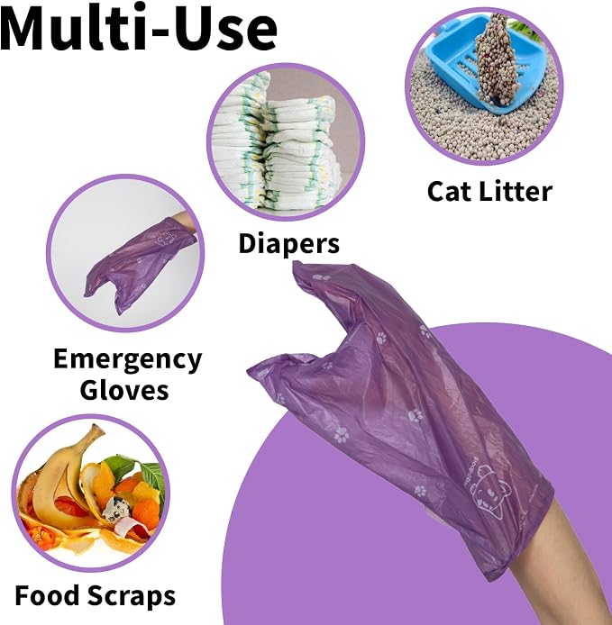 Scented Dog Poop Bags With Dispenser, Strong and Leak-proof Waste Bags for Pets, 870 Count (58 Packs of 15), 13 Inch x 9 Inch (Purple)