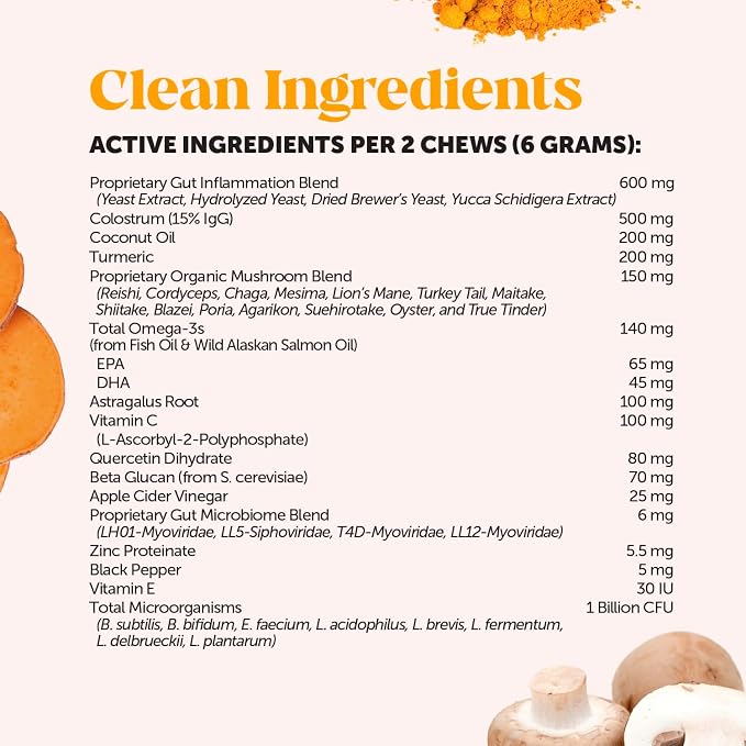 Max Strength Dog Allergy Relief Immunity Chews - Extra Strength Itch Relief - Paw Chewing, Licking & Scratching - Severe Seasonal Allergies Support with Colostrum, Zinc & Mushrooms (Chicken, 90 Ct)