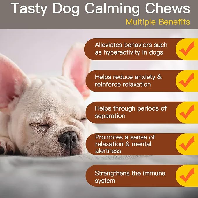 Advanced Calming Chews for Dogs - 240 Count Flavored Soft Chews for Anxiety, Stress & Barking Relief, Pet Supplement, All Ages & Sizes - (Chicken)