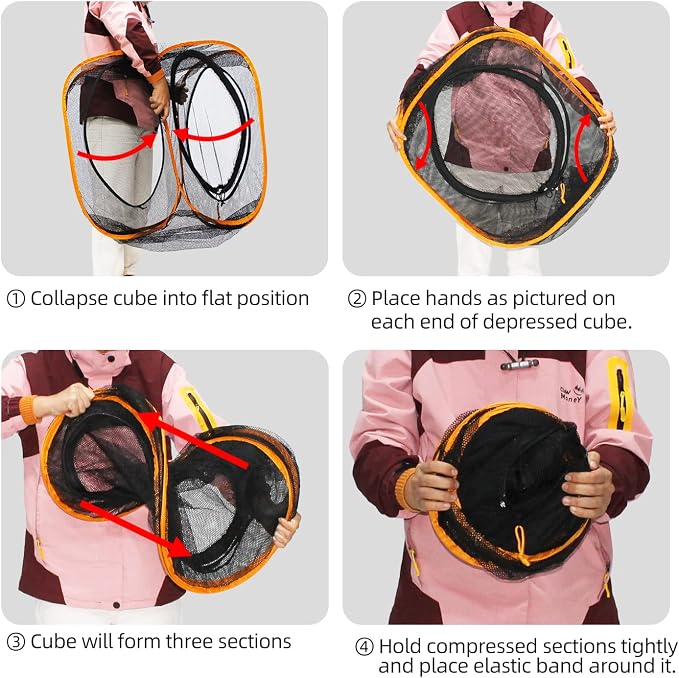 Cat Play Tunnel + Cube(with Three Ways) for Indoor and Outdoor, Cat Playpen, Play Enclosures, Collapsible Cube, Tunnel, Easy to Connect with Tent