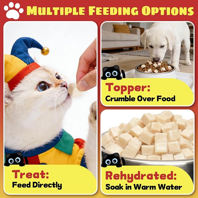 Freeze-Dried Chicken Breast Treats for Dogs & Cats | All Natural, High Protein, Premium Single-Ingredient Nutrition | Ideal Training Treats & Food Topper | 19.40 oz