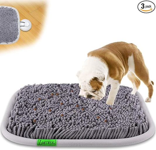 Snuffle Mat for Dogs, 17" x 21" Dog Snuffle Mat Interactive Feed Game for Boredom, Encourages Natural Foraging Skills and Stress Relief, Easy to Fill Machine Washable