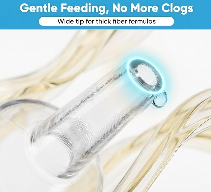 60ml Catheter Tip Syringe with Covers 25 Pack by Tilcare - Sterile Plastic Medicine Food Droppers for Children, Pets or Adults – Latex-Free Oral Medication Dispenser - Large Feeding Tube Syringes