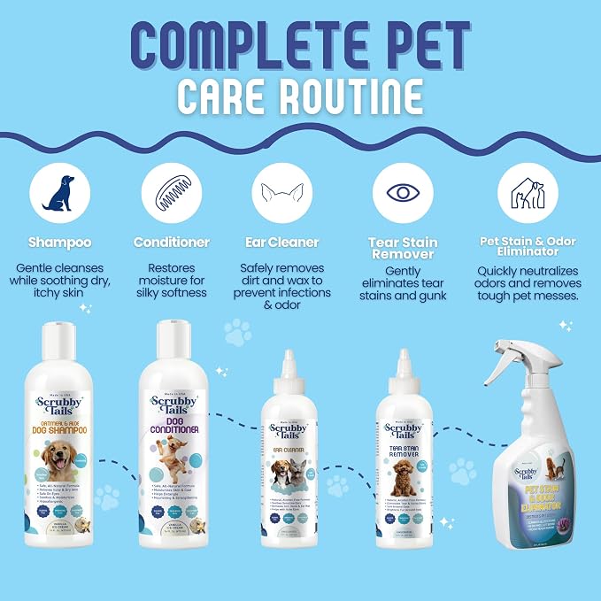 Organic Dog Shampoo - Puppy Oatmeal Shampoo for Itchy Skin Relief - Hypoallergenic for Sensitive Skin, for Groomers & Professionals, Made in USA, 1 Gallon (Lavender)