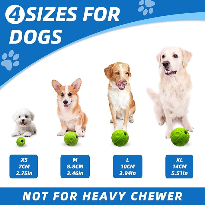 Dog Toys Ball, Interactive, XS, 2.75 in (7 cm) | No Paint, Gibbering Sound, Surface Concave Lines