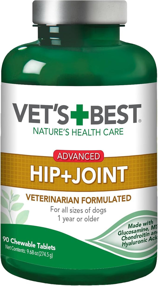 Vet's Best Advanced Hip & Joint Dog Supplements | Formulated with Glucosamine and Chondroitin to Support Dog Joint and Cartilage Health (3165810242)