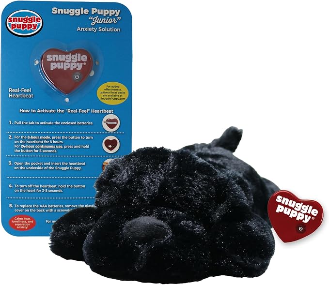 Snuggle Puppy Original Toys for Small Breeds - Heartbeat Puppy for Dogs - Pet Anxiety Relief and Calming Aid - Comfort Dog Toys for Behavioral Training. Heat Pack not Included
