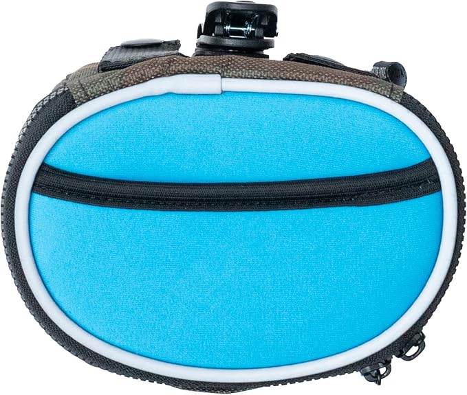 Quickdraw Dog Treat Pouch – Training Bag with Poop Bag Dispenser, Clicker Holder and Waist Belt – Hands-Free, Reflective and Durable for Puppy Training, Walks and Hikes (Blue/Camo)