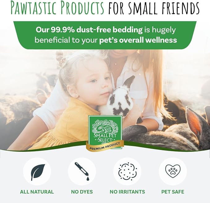 Small Pet Select Premium Natural Aspen Bedding, Animal Bedding for Small Indoor and Outdoor Pets, Made in the USA, Jumbo Size 141 L Pack