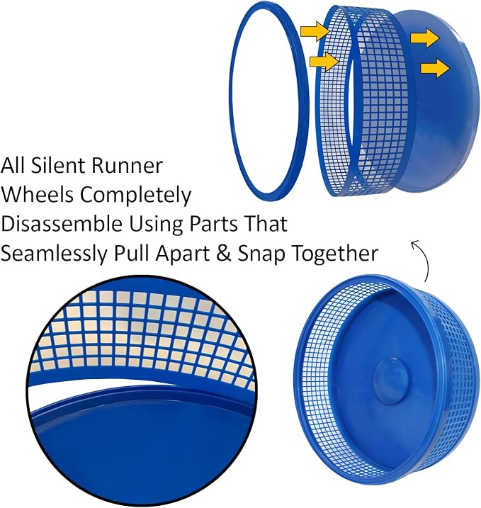 Silent Runner Pro | Sugar Glider Exercise Wheel (Blue with Attachment)