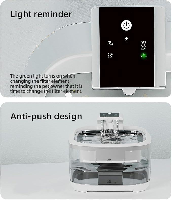 4.5L Stainless Steel Cat Water Fountain, Quiet Battery Operated Pet Water Fountain for Cats and Dogs with Motion Sensor, Ultra Quiet Pump, Multi Filtration with Auto Cycle System