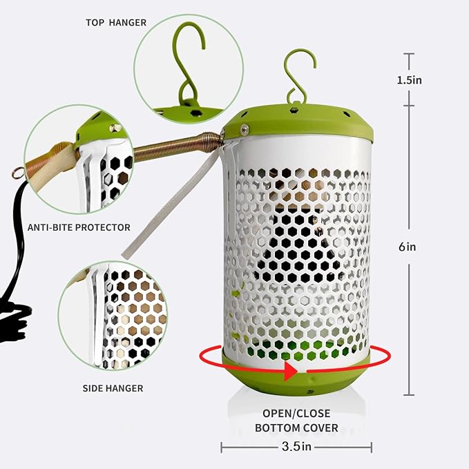 SYSAI Smart Reptile Heater with Auto Temperature Control, Installation Kit and Anti-Biting Line, Design for Chameleon, Snakes, Lizards, Chicks, Amphibian, Turtle and Flower