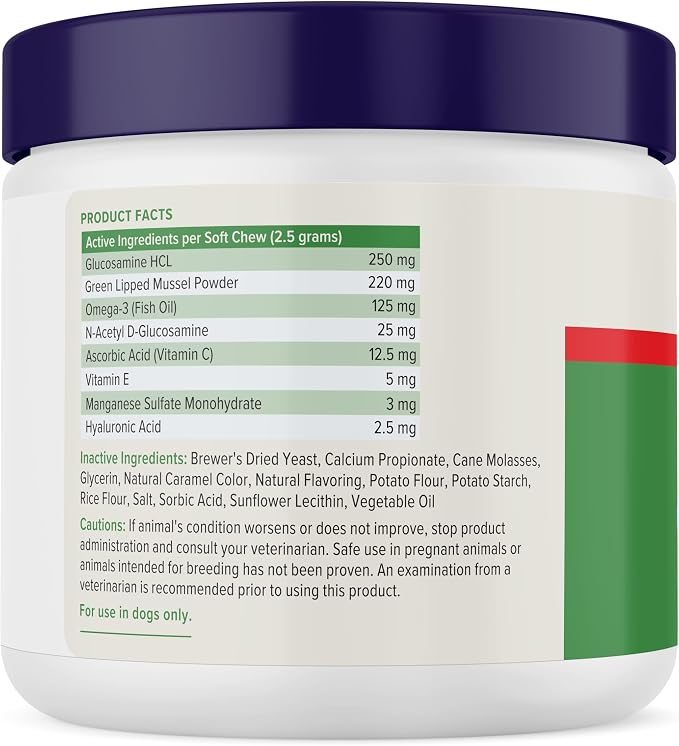 YuMOVE Advanced Vet Strength Hip & Joint Supplement for Dogs - ActivEase Green Lipped Mussel, Glucosamine, Hyaluronic Acid & Omega 3 for Serious Mobility Support (90ct Chews, Advanced Strength)